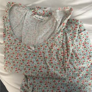 Roller Rabbit Pink and Green Floral pajamas